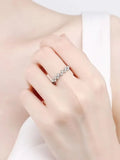 Fashion Hot Sale 925 Sterling Silver Moissanite Ring VVS1 D-color Women's Fashion Simple Trendy Wave For Women Premium Jewelry