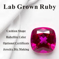 Rubellite Color  Lab Grown Ruby Cushion Shape VVS1 Charms Jewelry Making DIY Ring Necklace Earrings Main Materials Certificate