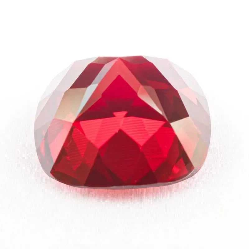 Blood Red Color Lab Grown Ruby Pigeon  Cushion Shape DIY Ring Necklace Earrings Main Materials Artificial Gemstone Certif