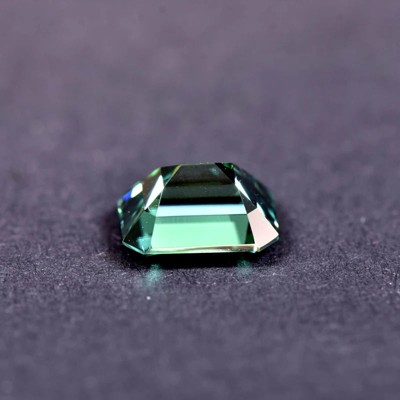 Emerald Cut Moissanite Stone VVS1 Emperor Purple Color  DIY Jewelry Certificate Artificial Gemstone