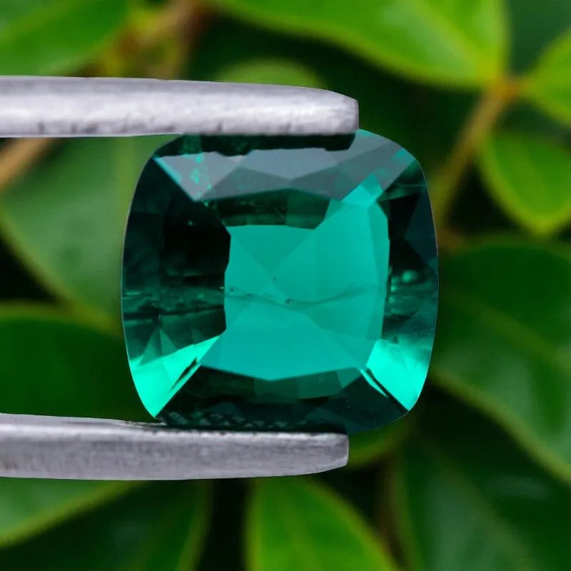 Lab Grown Emerald Colombia Cushion Cut  Hydrothermal Gemstone For Pendant Earrings Jewelry Diy Making With AGL Certificate