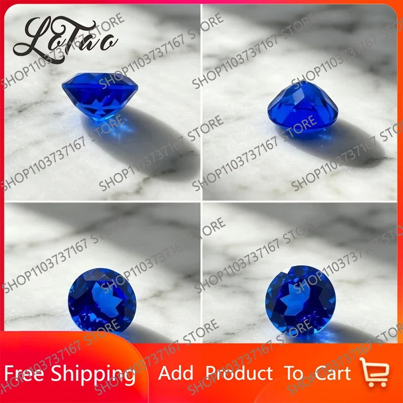 TOPLab Grown Cobalt Spinel Multiple Shapes Gemstone for DIY Ring Necklace Earrings Main Materials Selectable AGL Certificate
