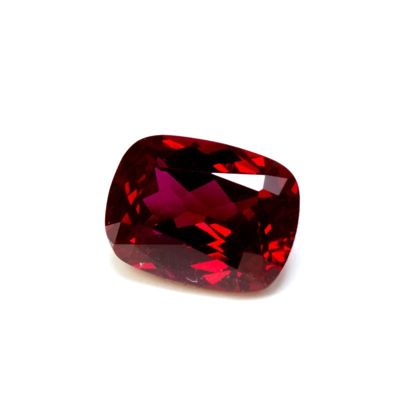 Ruby Rectangle Cushion Cut VVS1 Lab Grown Gemstone Pigeon Blood Red DIY Ring Necklace Earrings Main Materials with Certificate
