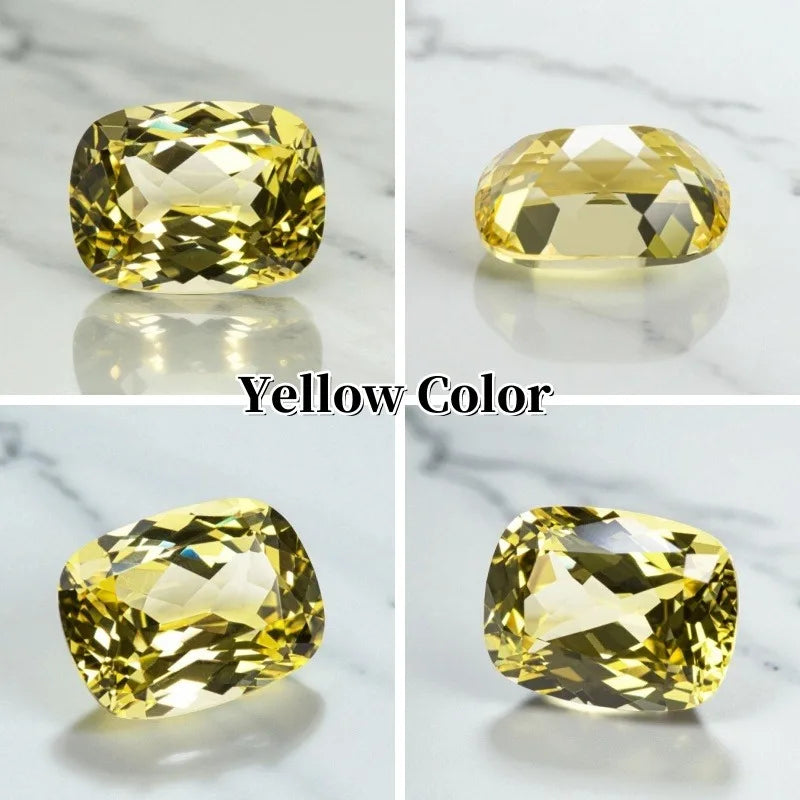Lab Grown Sapphire Rectangle Cushion Cut Pink for DIY Advanced Jewelry Making Inlay Ring Necklace Selectable AGL Certificate