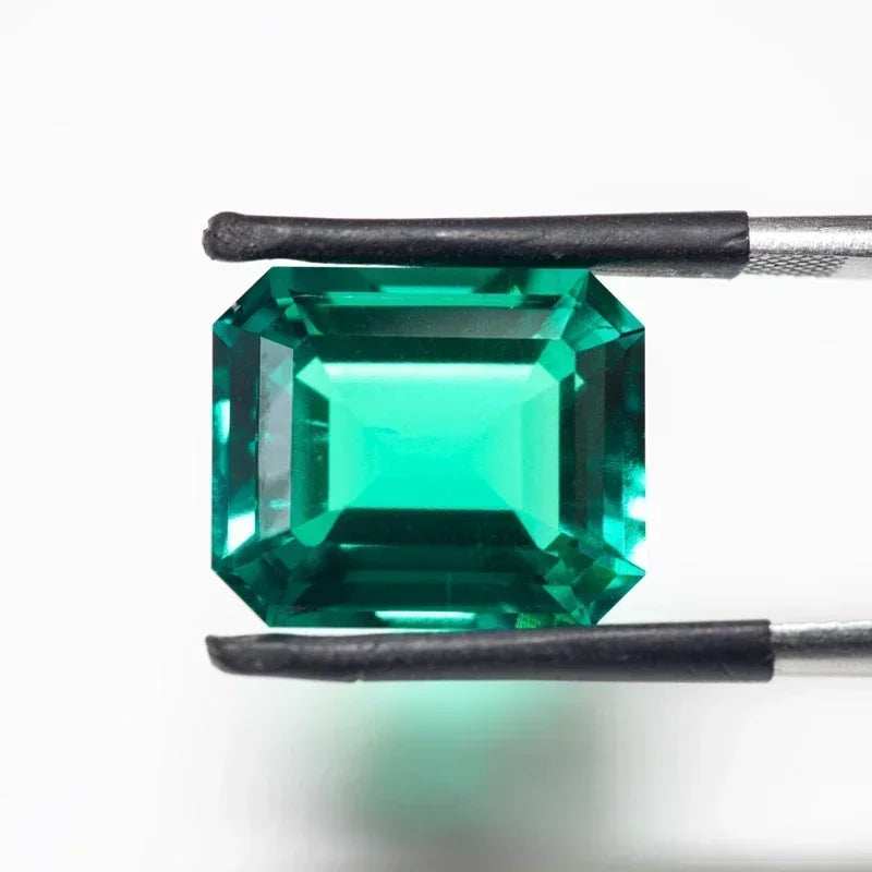 Hydrothermal Colombia Emerald Rectangle Shape Size 10x12mm For Diy Jewelry Making Materials Selectable AGL Certificate