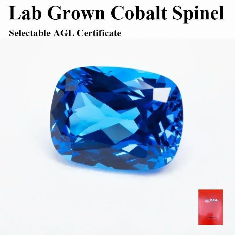 TOPRectangular Cushion Shape Blue Demon Color  Lab Grown Cobalt Spinel
