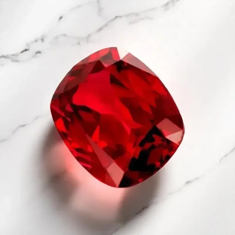 N-Lab Grown Ruby Pigeon Blood Red Rectangular Cushion Cut Top Quality Gemstone For Diy Jewelry Making Selectable AGL Certificate