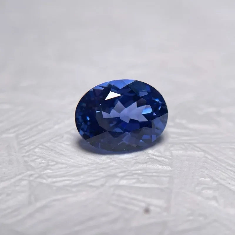 High Quality Lab Grown Sapphire Oval Cut Cornflower Color for Jewelry Making Necklace Rings Material Selectable AGL Certificate