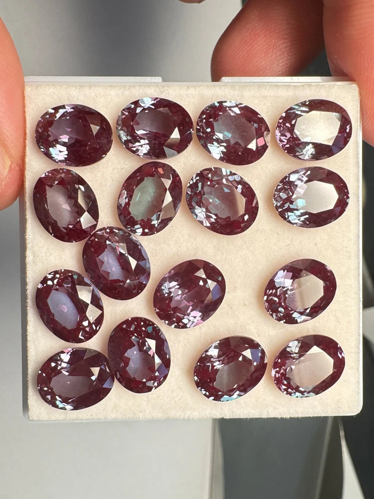 Lab Grown alexandrite stone oval cut color change stone gemstone for diy jewelry making with certificate