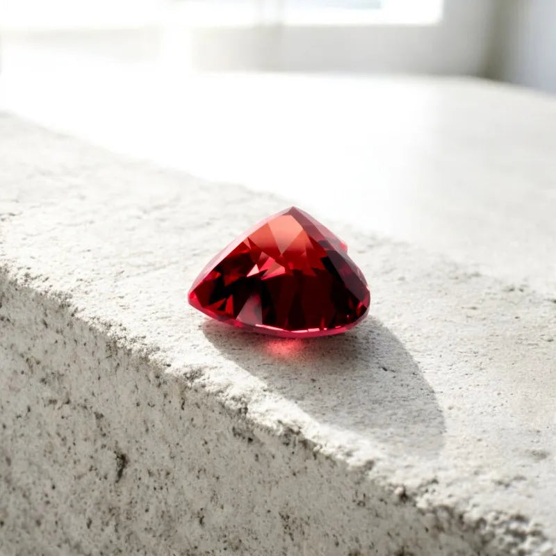 Heart Cut Lab Grown Sapphire Sunset Red Color for Charms DIY Advanced Jewelry Rings Making Materials with Certificate Wholesale