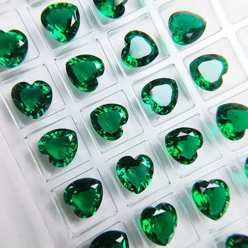 Lab Grown Zambian Emeralds Oval Cut Hydrothermal Hand Cut Natural Inclusions Visible AGL Certificate for Jewelry Making for