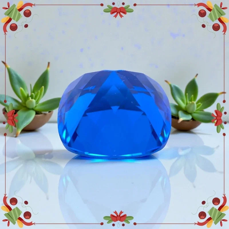TOPLab Grown Cobalt Spinel Cushion Cut Synthetic Gemstone