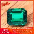 Hydrothermal Colombia Emerald Rectangle Shape Size 10x12mm For Diy Jewelry Making Materials Selectable AGL Certificate