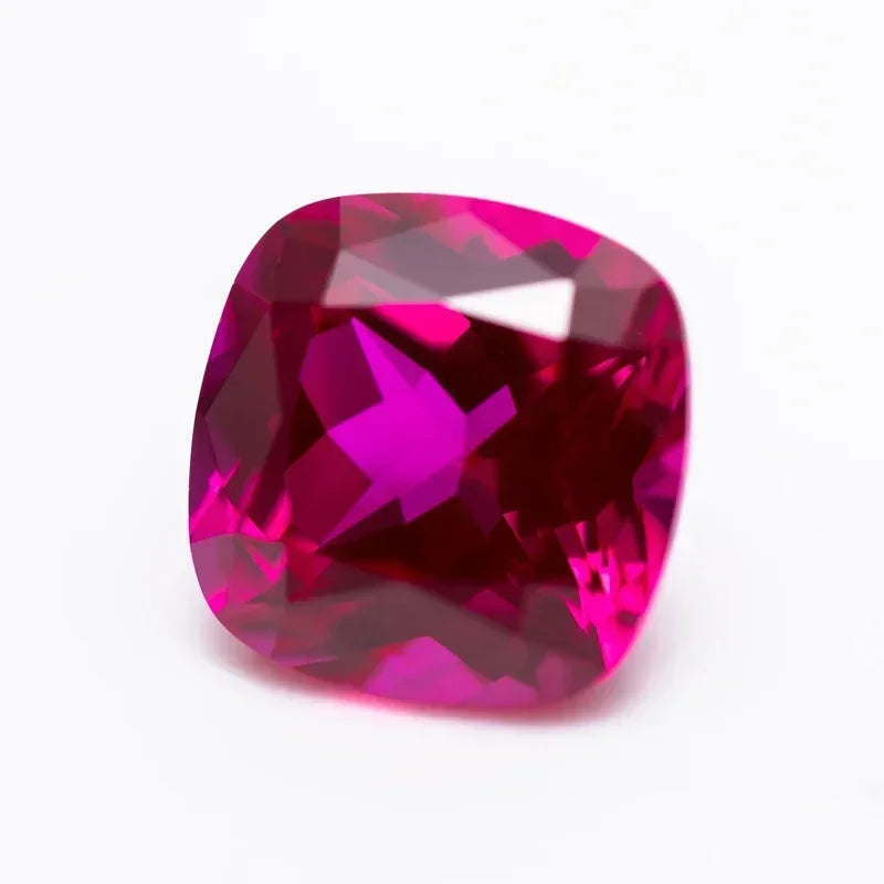 Lab Grown Ruby Rubellite Color Cushion Shape  VVS1 Charms Jewelry Making DIY Ring Necklace Earrings Main Materials Certificate