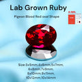 Lab Grown Ruby Pigeon Blood Red Multiple Sizes Oval Shape Gemstone With AGL Certificate For Earring Pendant Jewelry Making