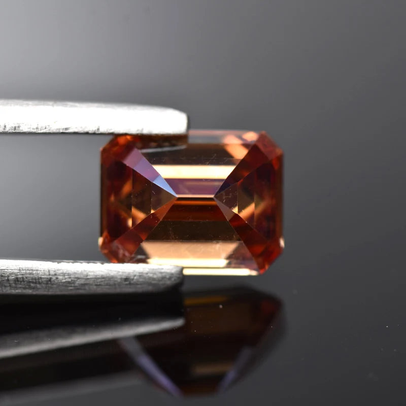 Emerald Cut Moissanite Stone VVS1 Watermelon red Color Certificate DIY Jewelry Artificial Gemstone