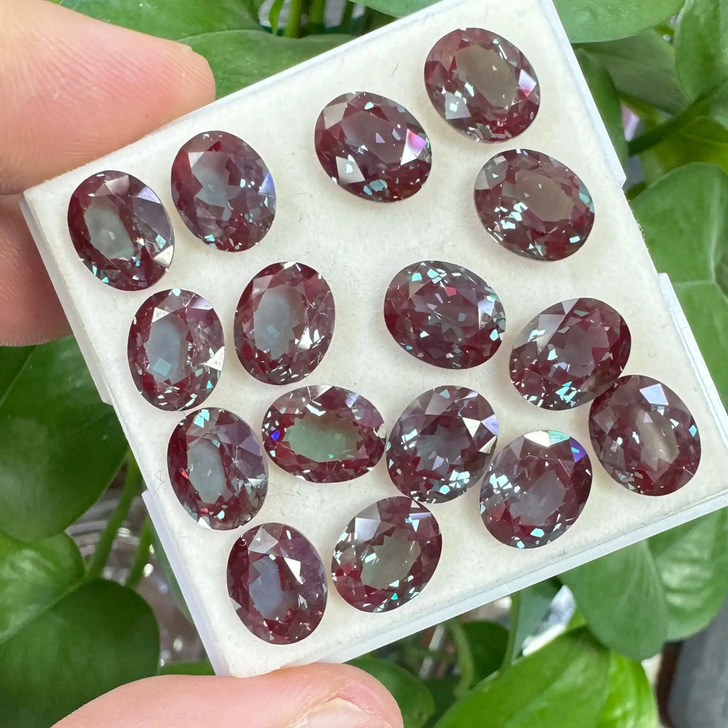 Lab Grown alexandrite stone oval cut color change stone gemstone for diy jewelry making with certificate