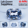 Lab Grown Sapphire Rectangle Cushion Cut Cornflower Color DIY Ring Necklace Earrings Main Materials Selectable AGL Certificate