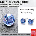 Lab Grown Sapphire Cornflower Color Pear Shape Charm Gemstone  Advanced Jewelry Rings Earrings Making with AGL Certificate