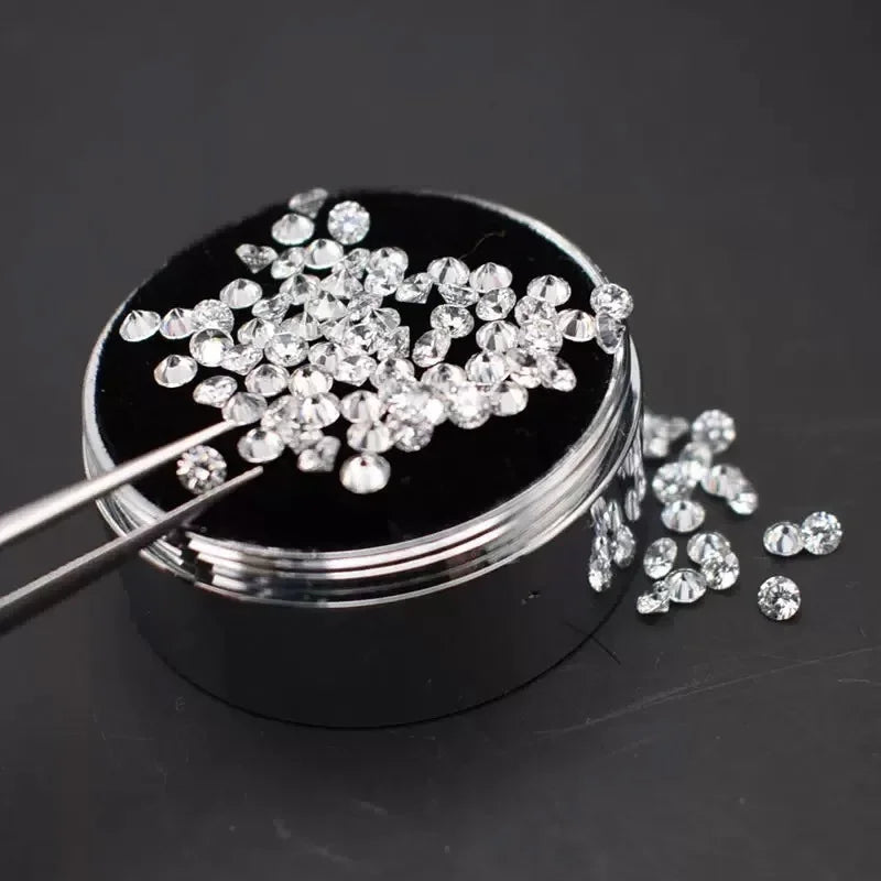 Moissanite Loose Wholesale 1.0CT Small Size 0.7mm~3.0mm D Color VVS1 Gemstone Lab Grown Moissanite Diamonds
