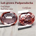 Lab Grown Padparadscha Red Lotus Color Cushion Shape VVS1 Advanced DIY Jewelry Charms Rings Earrings Making with Certificate