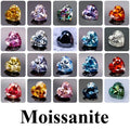 Moissanite Heart Shape VVS1 Beads for Charms DIY Jewelry Making Rings Pendant Materials with Certificate