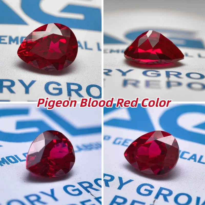 Lab Grown Sapphire Gemstone Pear Shape Various Colors for DIY Jewelry Making Charms Earrings Rings Craft Supplies Lab Sapphire
