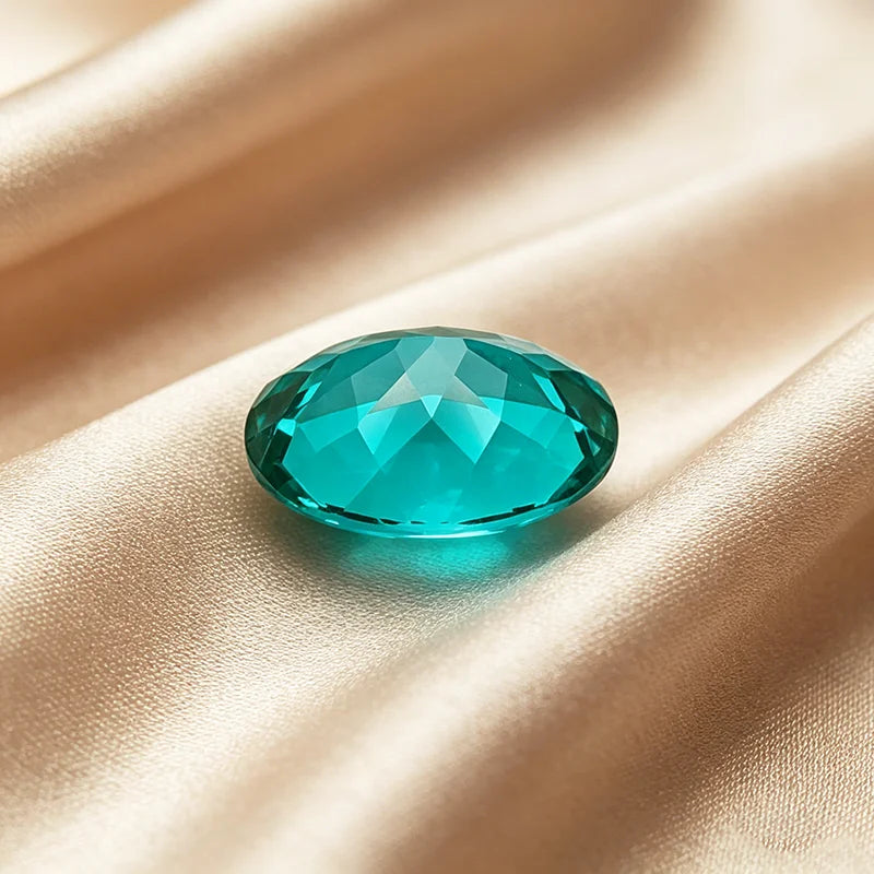 Lab Grown Paraiba Gemstone Oval Shape Loose Gemstones For Jewelry Setting Multi Shapes Available Heart Emerald Cushion Marquise