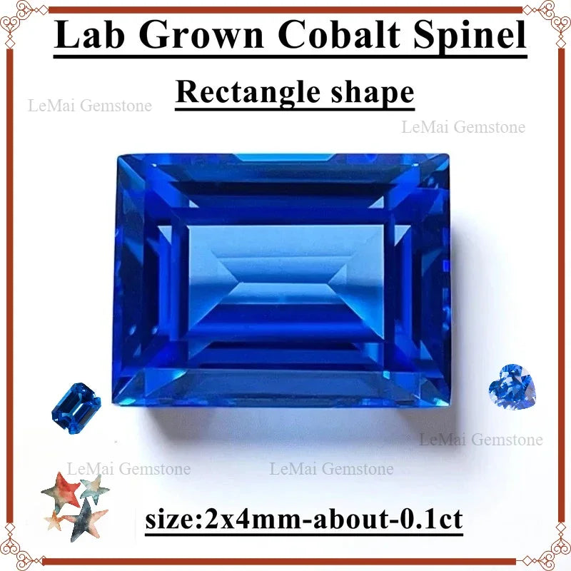 TOPTop Lab Grown Cobalt Spinel  Various Shape  Selectable AGL Certificate Charms for Jewelry DIY Making