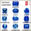 TOPTop Lab Grown Cobalt Spinel  Various Shape  Selectable AGL Certificate Charms for Jewelry DIY Making