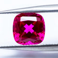 Lab Grown Ruby  Rubellite Color Cushion Shape VVS1 Charms Jewelry Making DIY Ring Necklace Earrings Main Materials Certificate