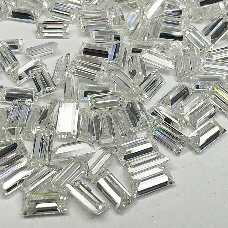 Moissanite Loose Stones D Color VVS1 Rectangle Cut Gemstone Lab Grown Moissanite Diamonds for Diy Jewelry Making Certificate