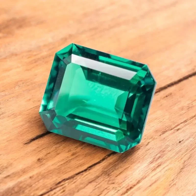 Hydrothermal Colombia Emerald Rectangle Shape Size 10x12mm For Diy Jewelry Making Materials Selectable AGL Certificate