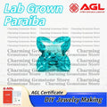 Lab Grown Paraiba Gemstone Quincunx Cut for DIY Jewelry Making Ring Necklace Inlay AGL Certificate Lab Created Paraiba