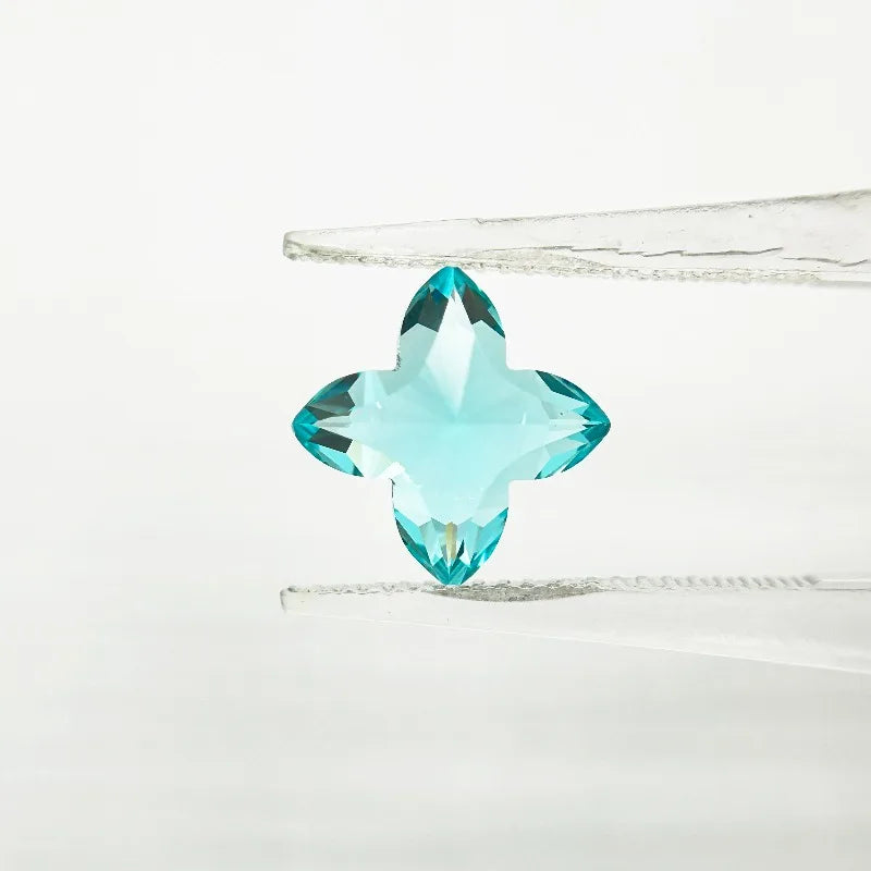 Lab Grown Paraiba Quincunx Cut Neon Blue Color for DIY Advanced Jewelry Making Inlay Ring Necklace Selectable AGL Certificate
