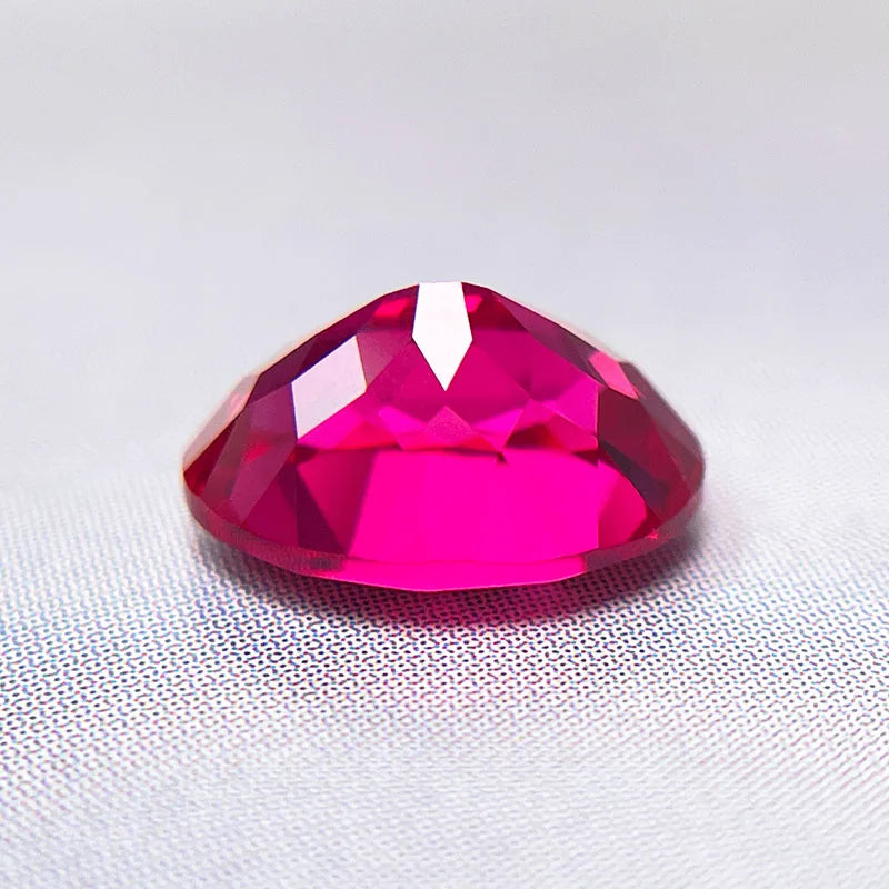 Lab Grown Ruby for Custom Jewelry Design and Professional Jewelry AGL Certified VVS1 Clarity Red Oval Cut Natural Color Lab