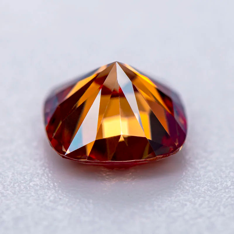 VVS1 Clarity Garnet Red Color Moissanite Stone, Rectangular Cut, Lab-Created Gem for Jewelry Setting, GRA Certified Available