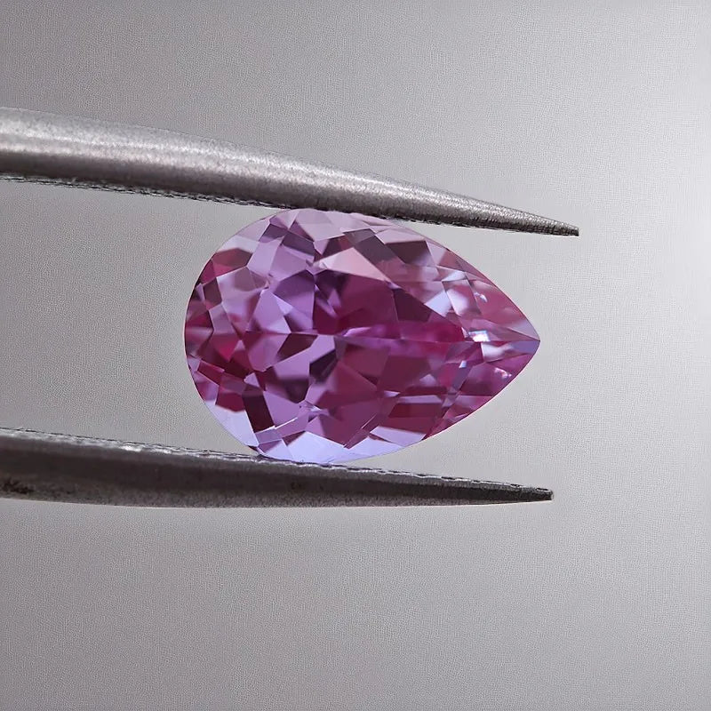 Lab Grown Alexandrite Colorful Pear Shape Loose Gemstone with AGL Certificate for Earrings Ring Jewelry Making