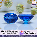TOPTLab Grown Cobalt Spinel Oval  Cut Loose Gemstone For DIY Jewelry Main Materials Selectable Certificate