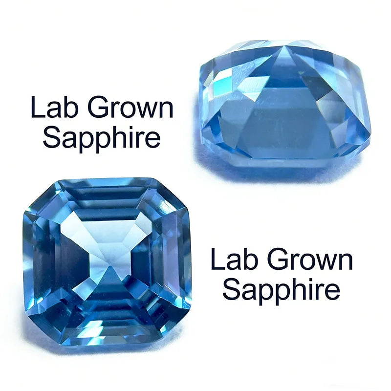 Lab Grown Sapphire Aquamarine Color Heart Cut Loose GemstoneDIY Ring Necklace Earrings Main Materials Selectable AGL Certificate