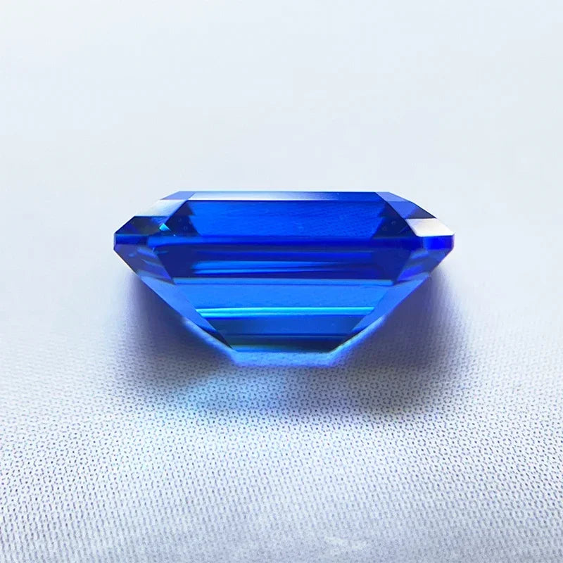TOPLab Grown Cobalt Spinel Emerald Cut Gemstone for DIY Ring Necklace Earrings Main Materials Selectable Certificate