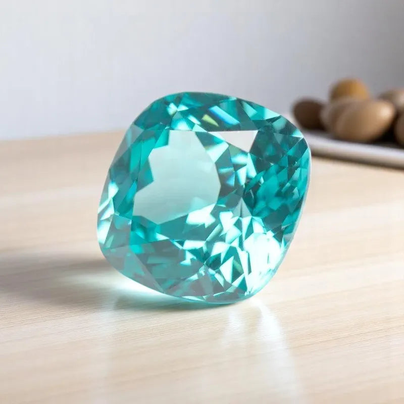 Lab Grown Paraiba Cushion Cut Charms GemstoneExtremely Shiny Quality DIY Ring Necklace Earrings Main Materials Certificate
