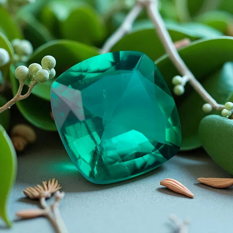 Lab Grown Emerald Colombia Cushion Cut  Hydrothermal Gemstone For Pendant Earrings Jewelry Diy Making With AGL Certificate