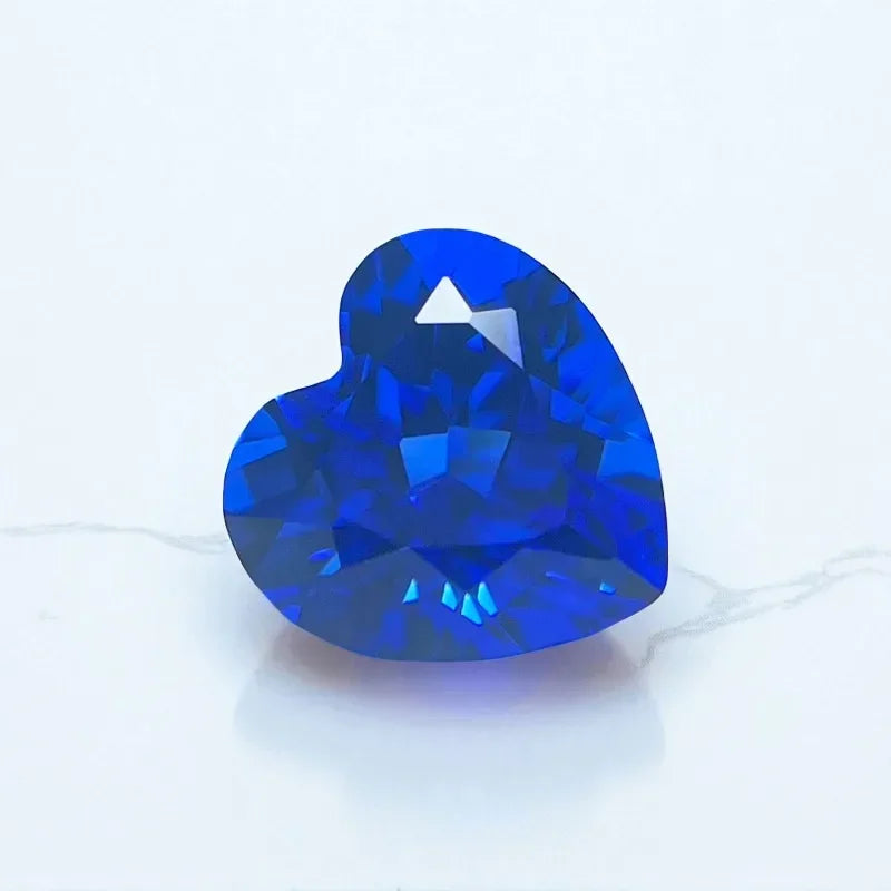 TOPLab Grown Cobalt Spinel Heart Cut Gemstone for DIY Ring Necklace Earrings Main Materials Selectable AGL Certificate