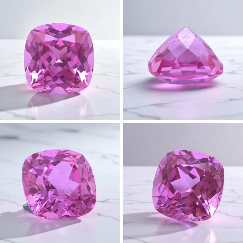 Lab Grown Sapphire High Quality Heart Shape Pink Color for DIY Jewelry Making Ring Main Materials Selectable AGL Certificate