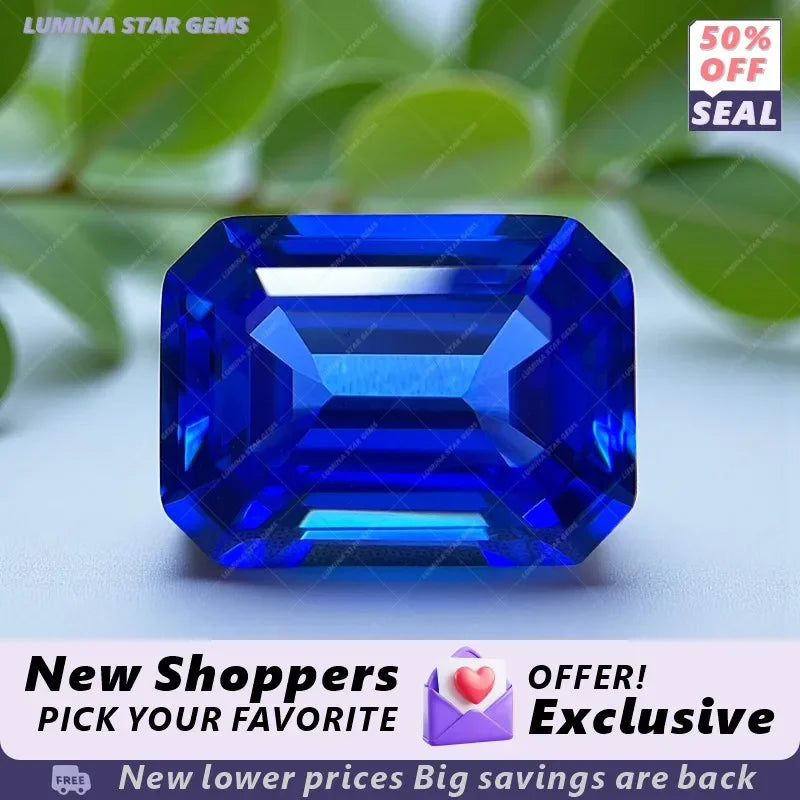 TOPTLab Grown Cobalt Spinel Emeralds Cut Gemstone Beads For Rings Earring Jewelry Making Selectable  AGL Certificate