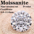Moissanite Nine Arrows Cut D Color VVS1 Wholesale for Jewelry Making DIY Ring Necklace Earrings Main Materials with Certificate