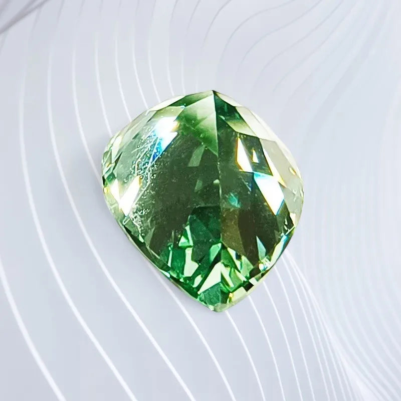 Top Lab Grown Sapphire Pear Shape Green Color Charms Gemstone DIY Advanced Jewelry Making Extremely Shiny Quality Certificate
