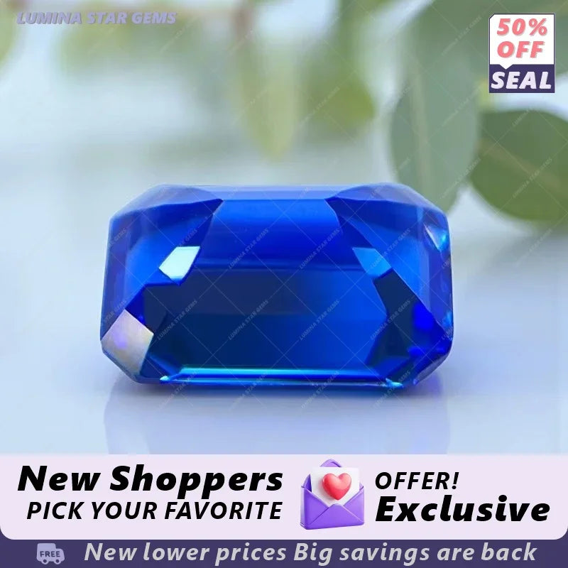 TOPTLab Grown Cobalt Spinel Emeralds Cut Gemstone Beads For Rings Earring Jewelry Making Selectable  AGL Certificate