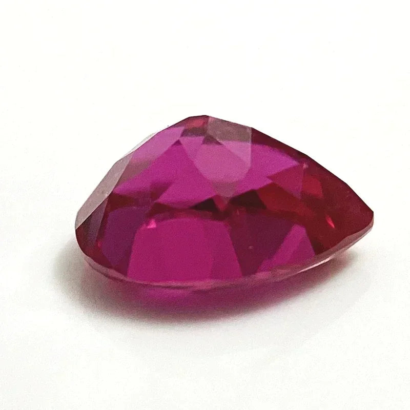 Pear Shape Rubellite Color Lab Grown Ruby VVS1 Gemstone Charms for Diy Jewelry Making Materials Selectable AGL Certificate